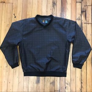 Plaid pullover v-neck windbreaker by Forester